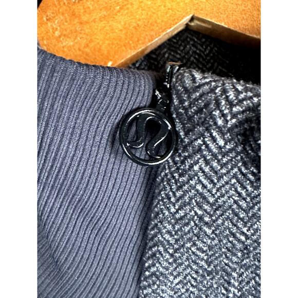 Lululemon Athletica Half Zip Base Runner Jacket Heathered Herringbone Womens 8 - Picture 2 of 6